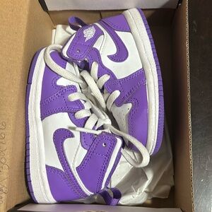 Toddler purple Jordan Nike shoes